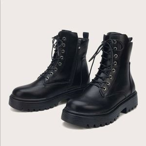 Lace-up Front Combat Boots
